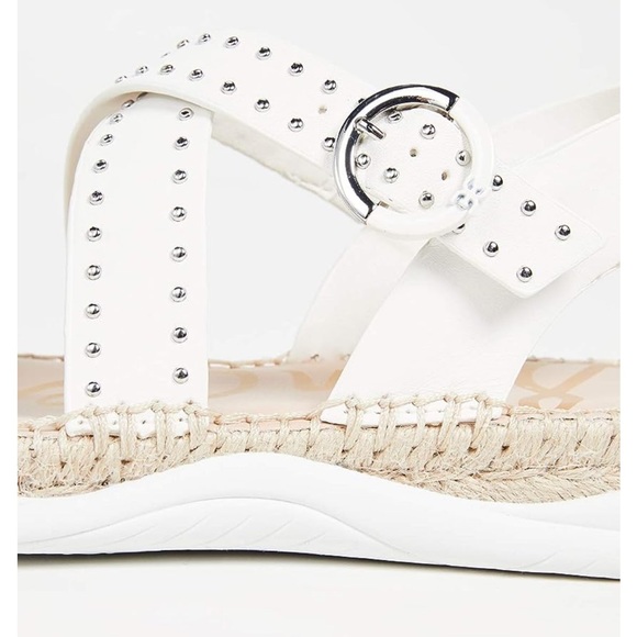 Sam Edelman Bright White Janette Criss-Cross Sandals - Picture 4 of 13